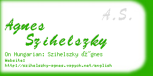 agnes szihelszky business card